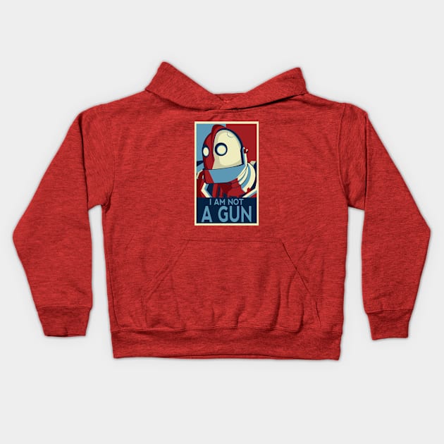 I am not a gun Kids Hoodie by BuckRogers